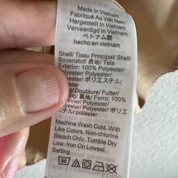 J. Crew Tan and Black Animal Print Silky Scalloped Camisole Size 4 - Picture 9 of 13